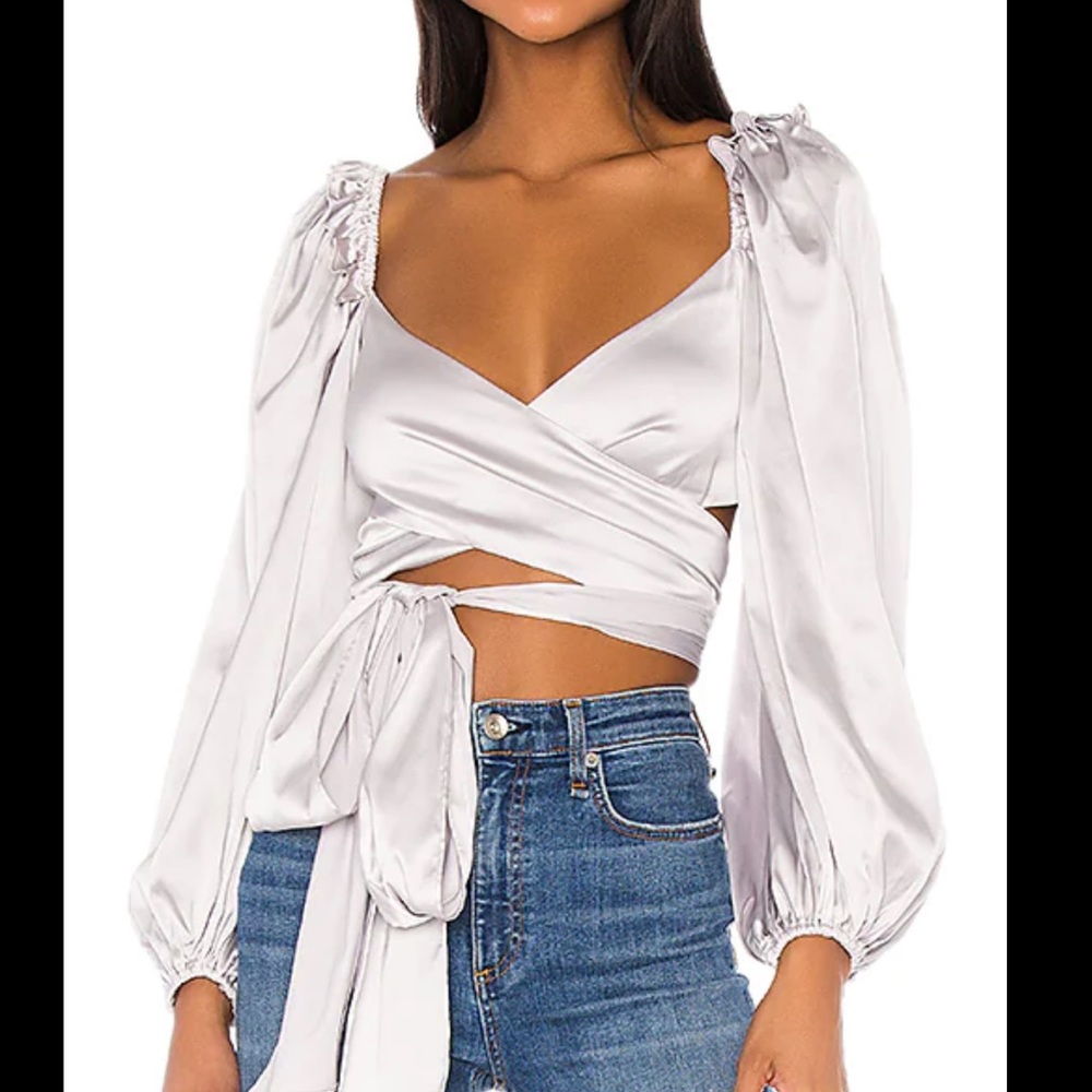 For Love & Lemons Argent Wrap Top XS